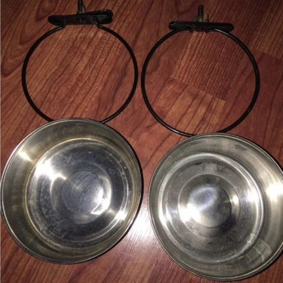 Stainless Steel Dog Crate Bowl Set