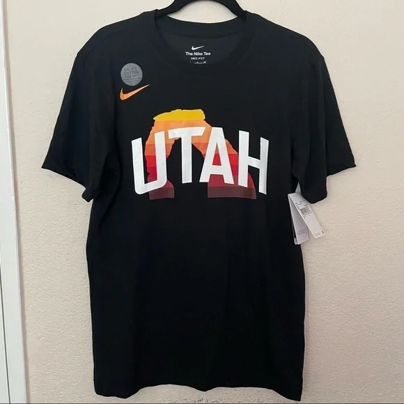 NWT Nike tee. NBA Authentic Utah. Size S Color Black