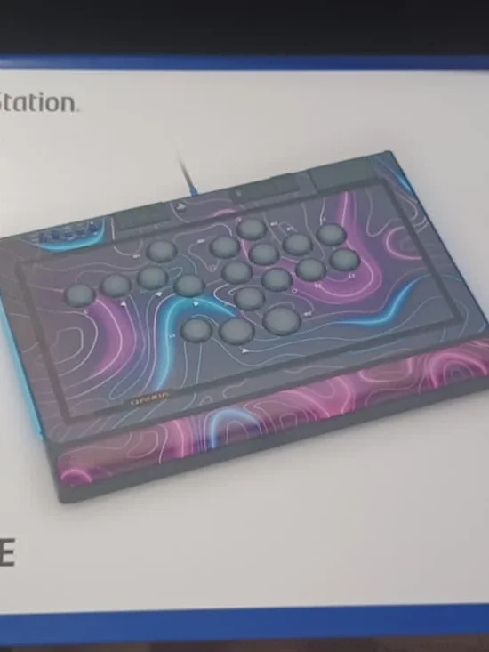 NBA Arcade Fight Stick Controller - Purple & Blue Swirl Artwork