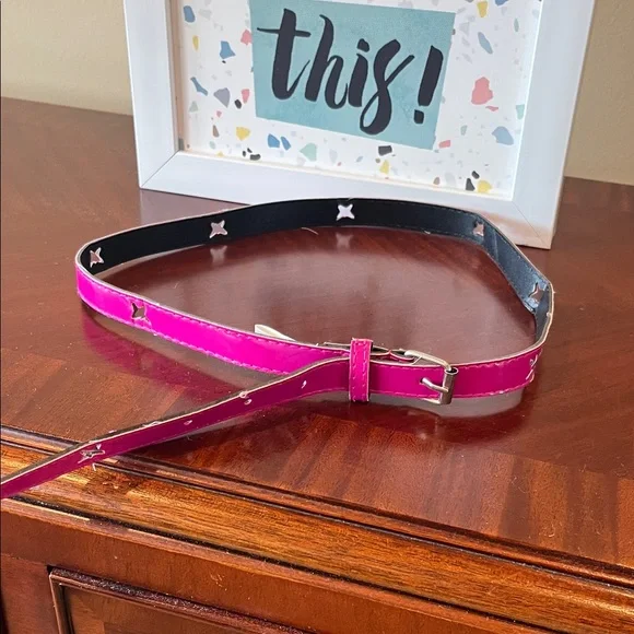 Bright Fuchsia Skinny Belt Girl’s 10 New