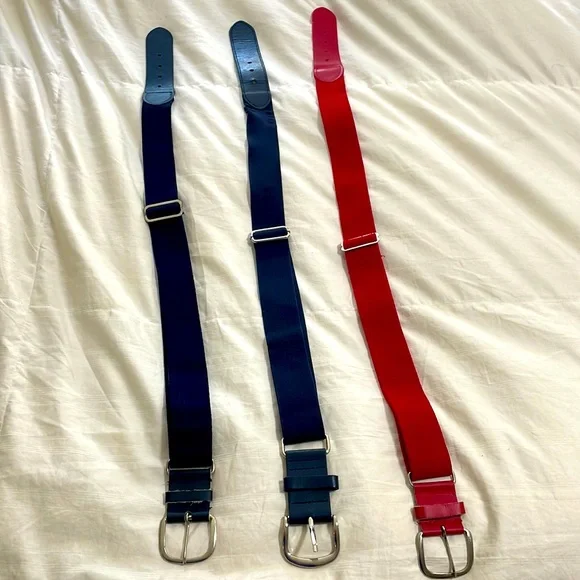 Baseball/Softball Sports Belt - One Size Youth - Choose Black/Red/Blue