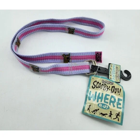 NEW 2001 Scooby-Doo Where R-U? Pink & Purple Woven Belt Youth OSFA Warner Bros‎
