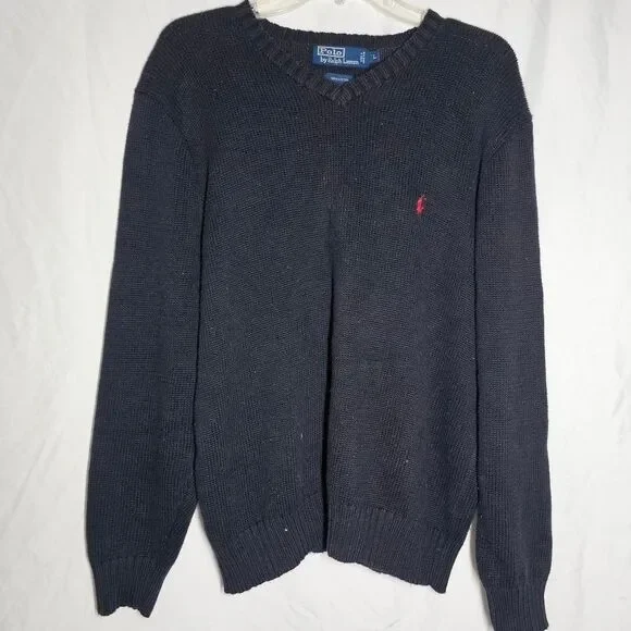vintage y2k 2000s cotton polo by ralph lauren knit sweater