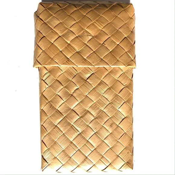 Lauhala Basket Gift Box hand woven palm leaf Hawaiian Hawaii keepsake storage