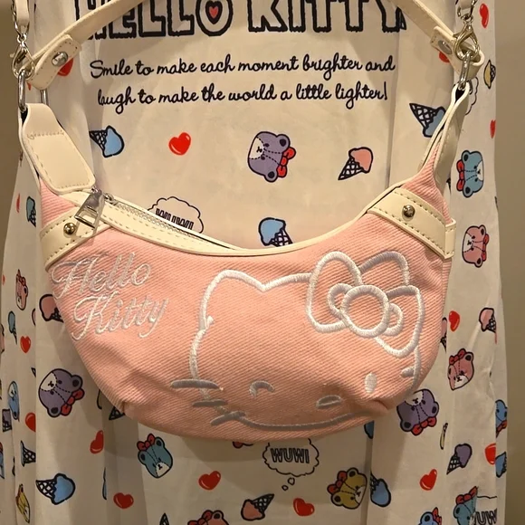 Hello Kitty San Rio Pink n white denim girls mini…