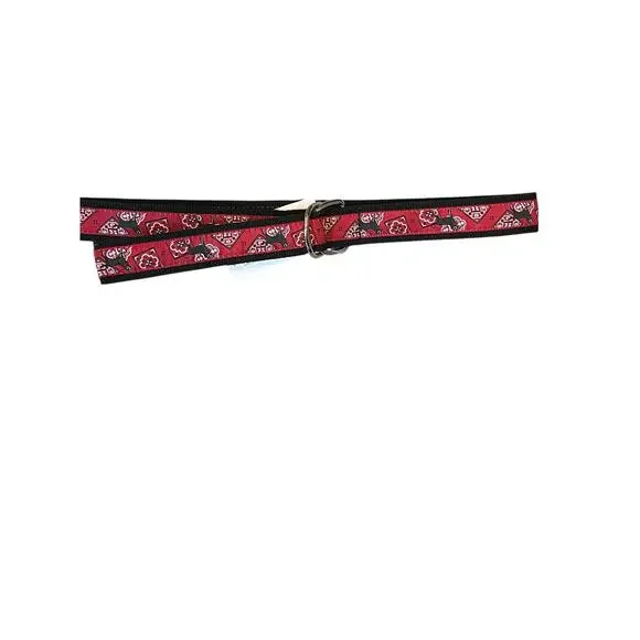 The Black Dog Brand Boys’ Belt – Red Bandana Print, Size S – NWT