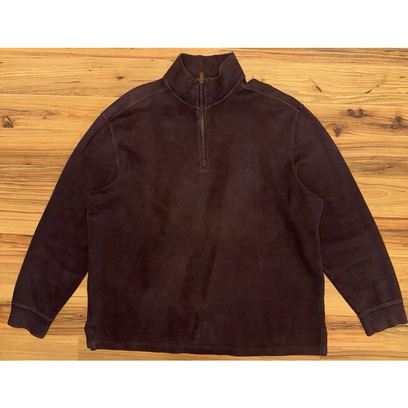 Vintage Polo Ralph Lauren Brown Quarter Zip Pullover XL 90’s Old Money Preppy