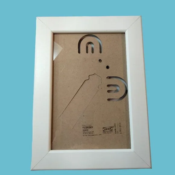 Ikea White Wood Frame 4 x 6 Photo Modern Classic Minimalist Wall Hanging