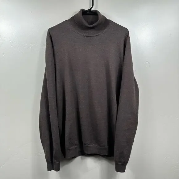 Brooks Brothers 346 Extra Fine Italian Merino Wool Turtleneck Sweater - Large