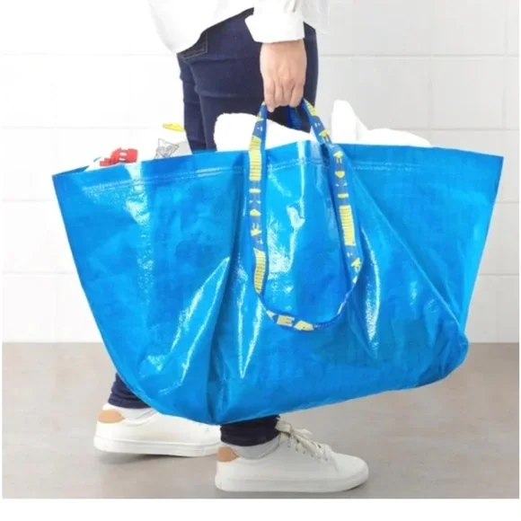 One IKEA FRAKTA Blue Large Bag 19 Gallons Storage Landry