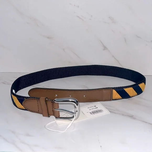 NWT Janie and Jack navy yellow striped belt