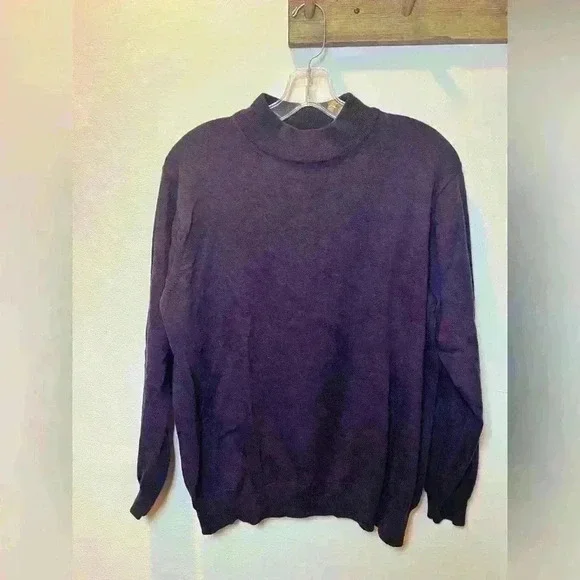 Fiesole 100% fine wool sweater size L purple