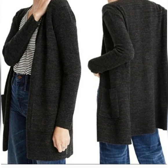 Madewell Donegal Kent Cardigan Sweater Women's XS Storm Black
