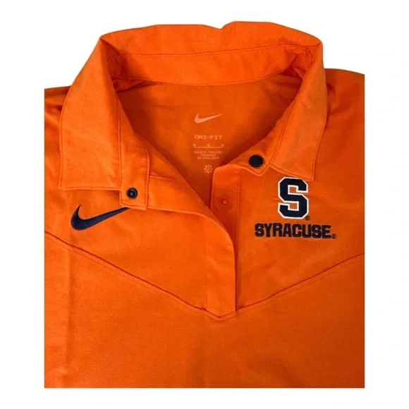 NIKE Dri-fit On-Field Orange Syracuse Polo Shirt‎ Otto the Orangemen Size M