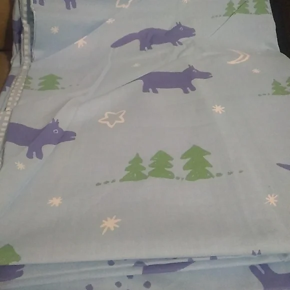 Twin Duvet Cover Set Blue Animal Print Bedding Ikea Vilda Hund
