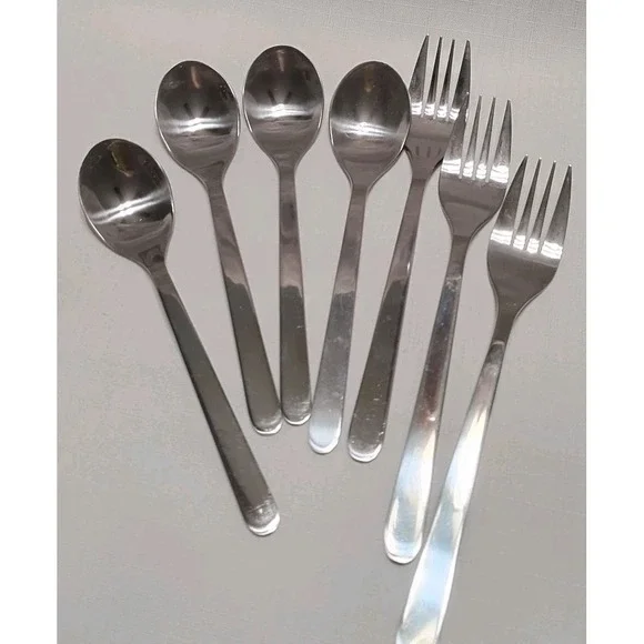 IKEA Stainless Steel Flatware 3 Forks & 4 Spoons 6