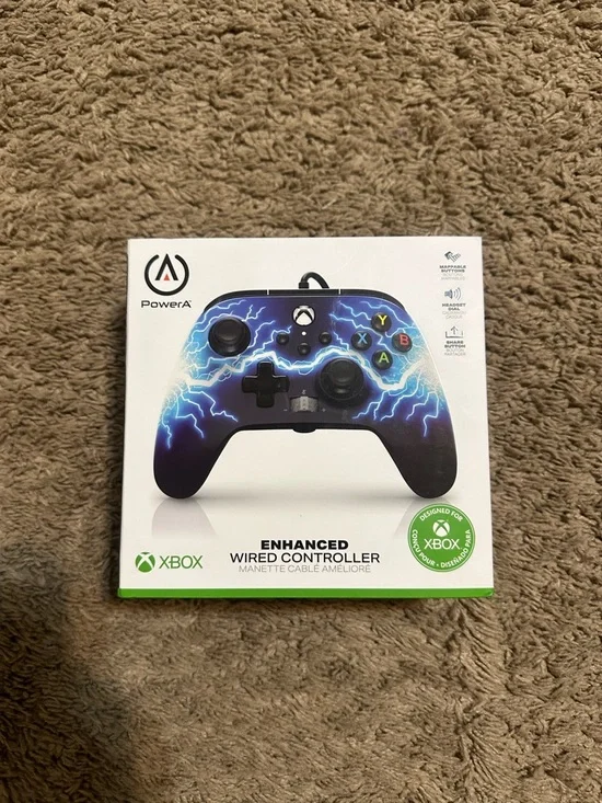 Vintage Xbox Enhanced wired controller “lightning blue” 2021