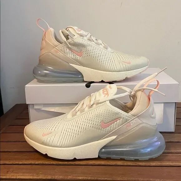 Nike Air Max 270 Soft Pearl/Washed Coral US Women Size7.5/UK5/EU38.5(IH5966-001)