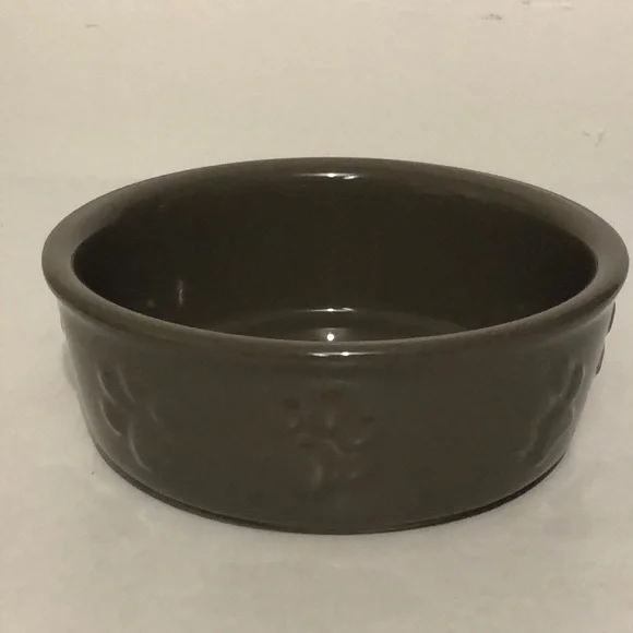Ceramic Dog Bowl: Olive color