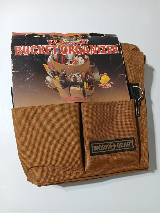 New Work Gear 52 Pocket Canvas Bucket Organizer Tool Storage
