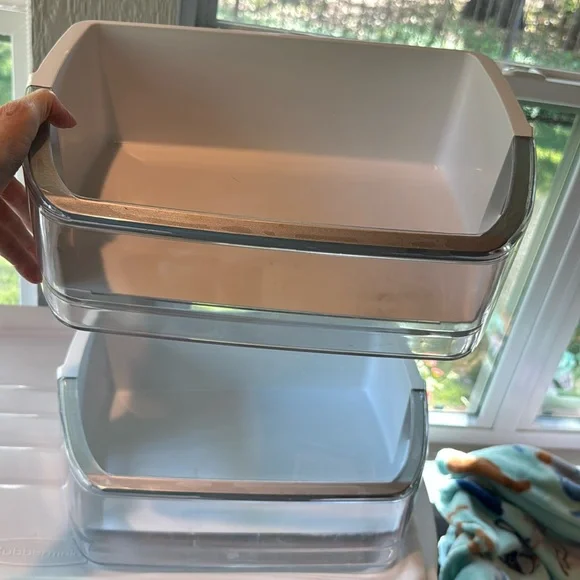 Storage Baskets Plastic Set of 2