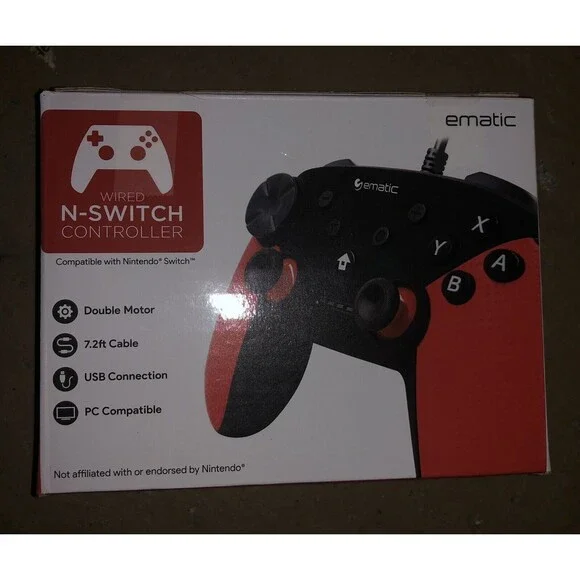 Nintendo Switch Wired Controller 7.2 ft Cable USB Connect New