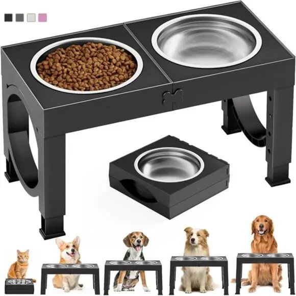 Elevated Dog Bowls Large Breed Raised Dogs Bowl Stand Large/Medium Sized