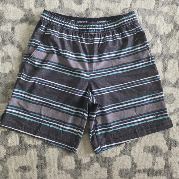 Speedo men's tech volley swim shorts striped NEW Size Small