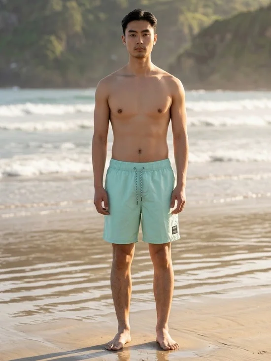 NWT M Maui and Sons Men's Pool Swim Shorts - Mint