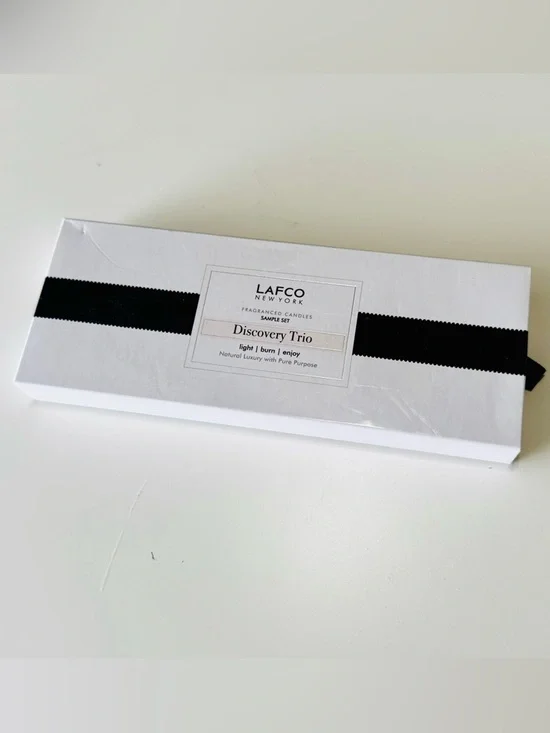 LAFCO Glossy Thick White Gift Box w Black Ribbon