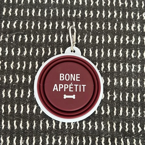Small Maroon Collapsible Dog Bowl - Bone Appétit