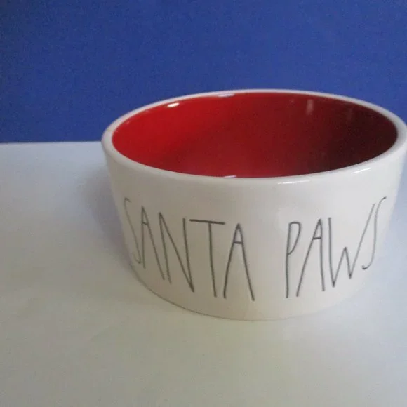 RAE DUN *SANTA PAWS* Dog Dish / Cat Dish 6