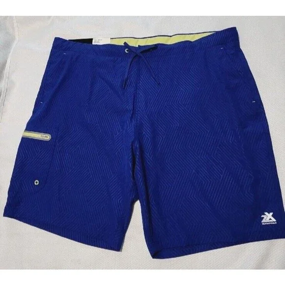 Zeroxposur Swim Trunks Size XXLARGE Color Blue With Pockets (B#7)