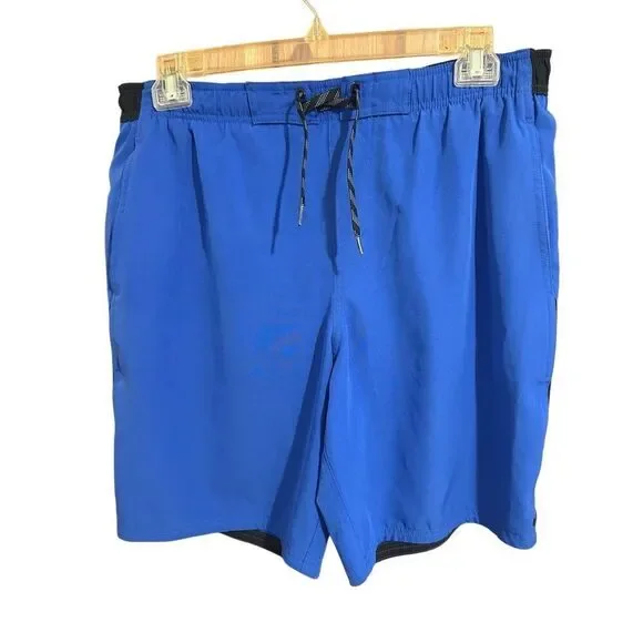 Nike Men’s Size L Blue & Black Swimwear Swim Trunks