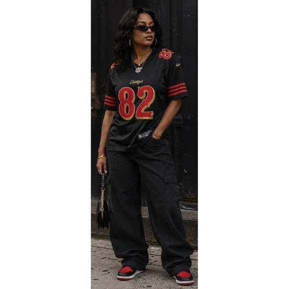 Nike San‎ Francisco 49ers Faithful M Women's Black Jersey | NFL Football MORAGA