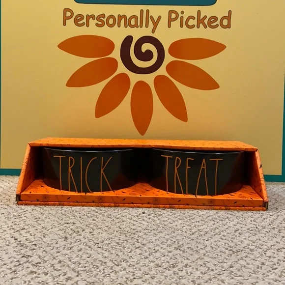 Rae Dunn TRICK & TREAT Dog Bowls