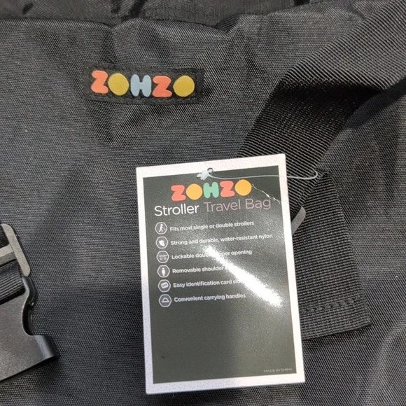 Zohzo StrollerTravel Bag Water Resistant Nylon Black
