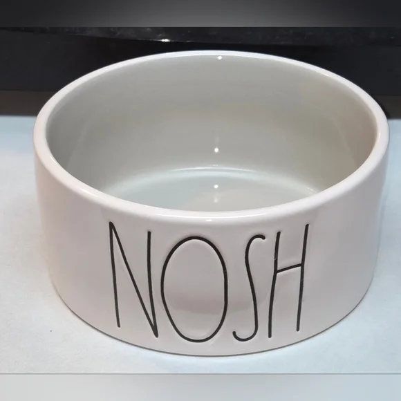 Rae Dunn NOSH Pet Dog Cat Bowl Artisan Collection 6”