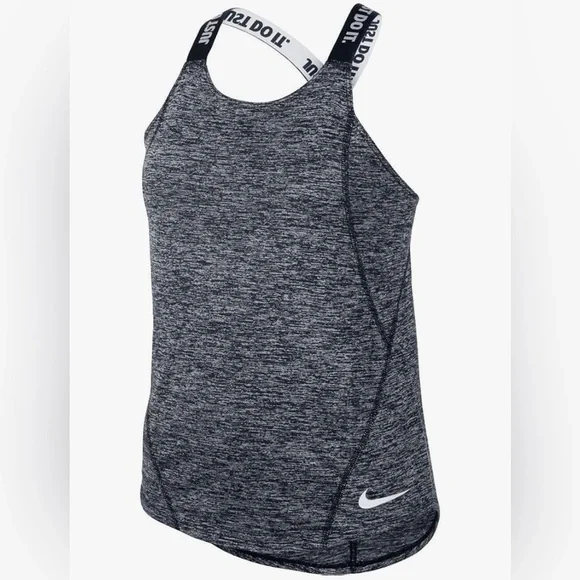 Nike Women's Black and White Tank Top