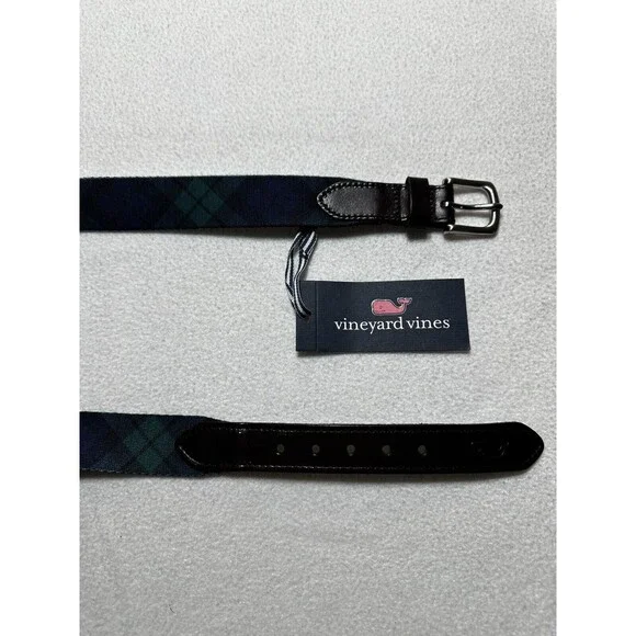 Vineyard Vines Big Kids Boy's size 26 Blackwatch Canvas Belt NWT READ