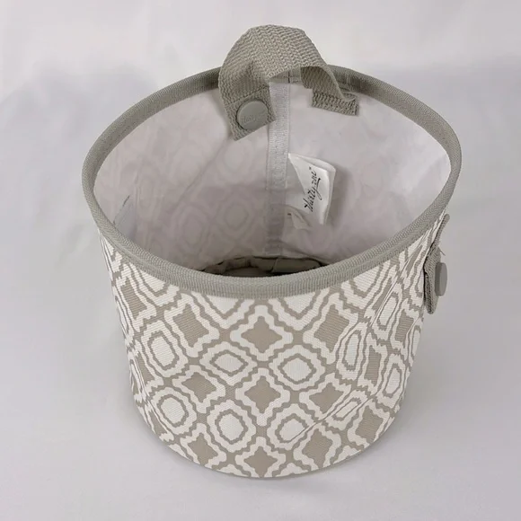 Thirty-one Oh Snap Mini Storage Bin Perfect Pendant Taupe White