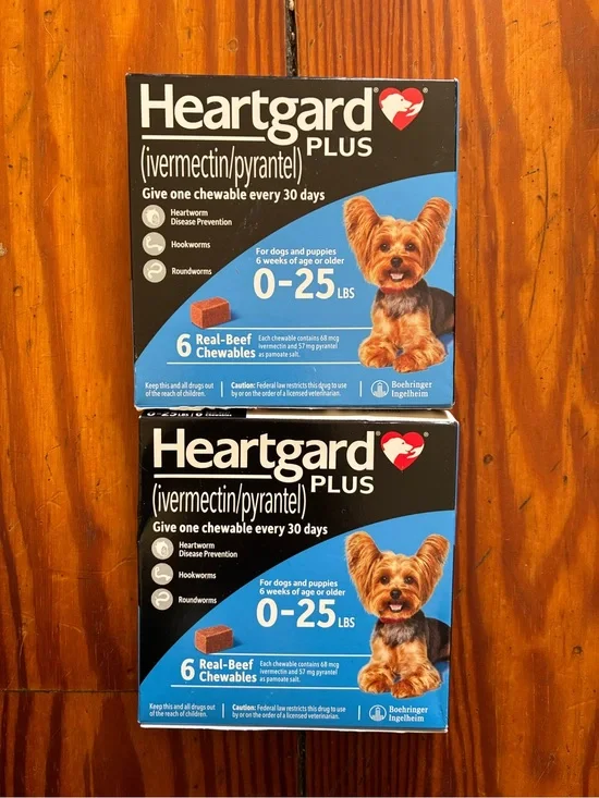 Heartgard Plus Dog Chewables 0-25 lbs 2 Pack