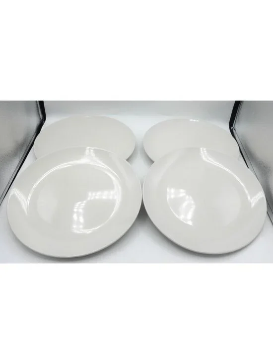 355 by IKEA of Sweden 10.25 In. Round Dinner Plates 12011 Beige Set of 4 IK 365