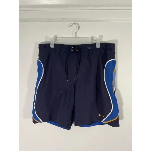 Nike Board Shorts Swim‎ Trunks Mesh Lined Blue Men's Size Medium