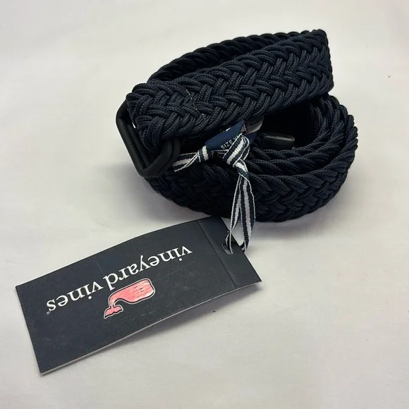 Vineyard Vines Boys On-The-Go Braided Bungee D-Ring Belt