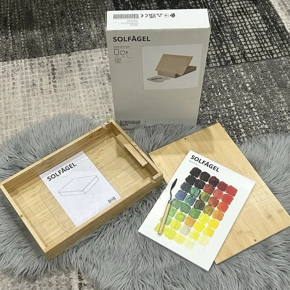 Ikea Solfagel Sarah Fager Easel And‎ Accessories Bundle With Art Book