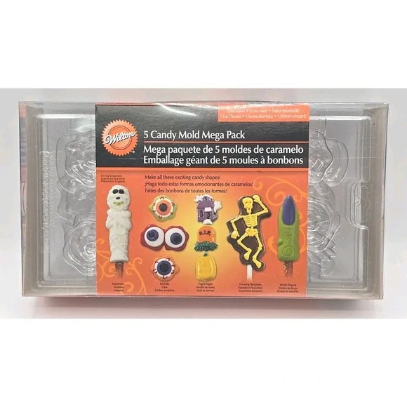 Wilton Halloween 5 Candy Mold Mega Pack Skeleton/Witch Finger Eyeball Halloween
