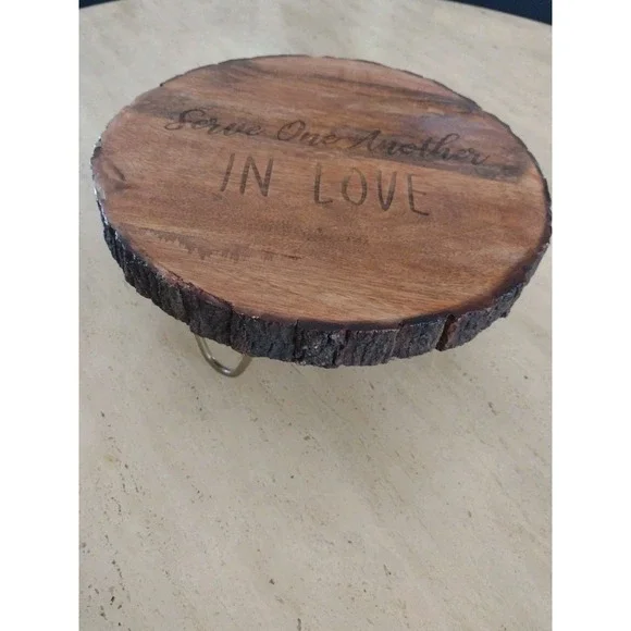 Rustic Brown Natural Live Edge Wooden Cake Cupcake Stand Party Event Decorations