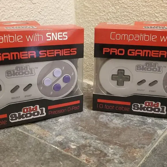 2 Super NES Controllers (NEW) - Super Nintendo - Old Skool