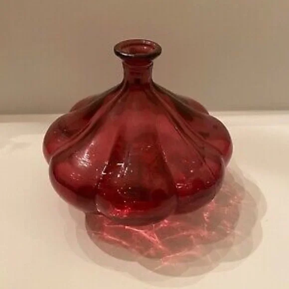 Ikea Cranberry Glass Bud Vase by Ikea Sweden